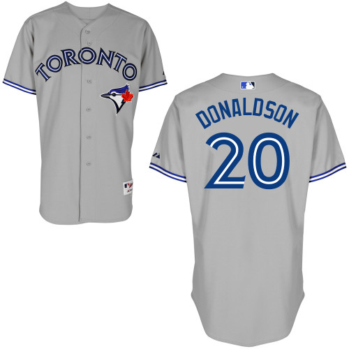 Josh Donaldson #20 MLB Jersey-Toronto Blue Jays Men's Authentic Road Gray Cool Base Baseball Jersey